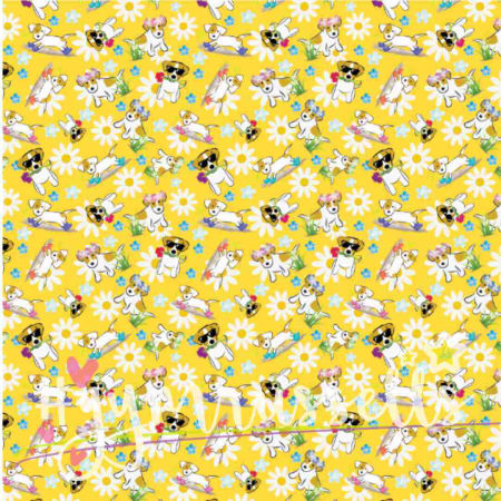 Wiosenny piesek żółty szelki bezuciskowe zdjęcie 4